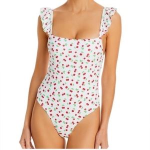 AQUA SWIM one piece cherry swimsuit, new tags attached, size x small
